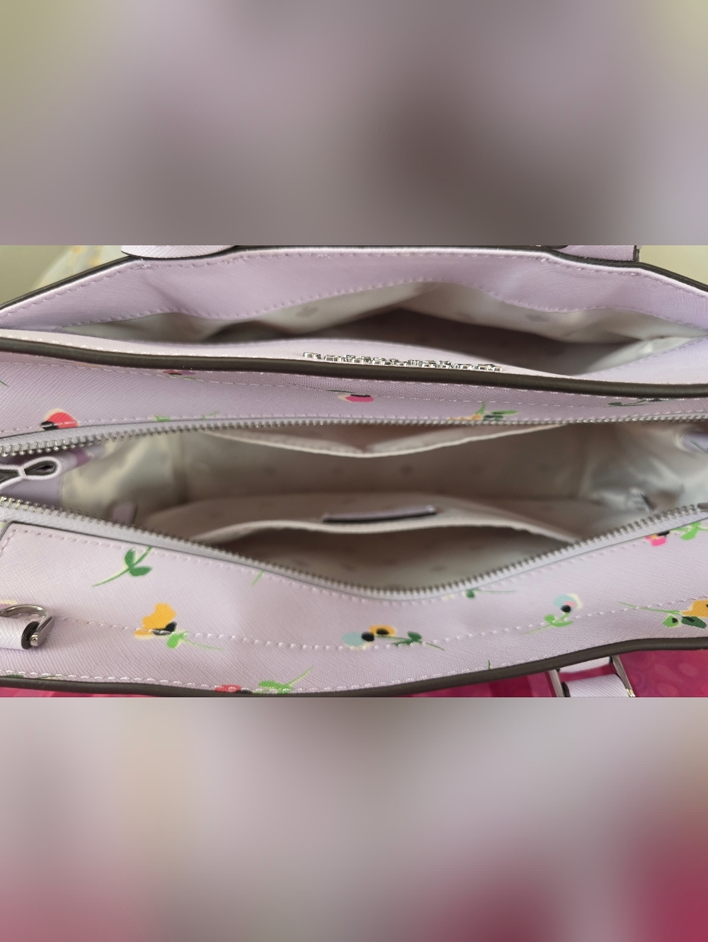 kate spade Lilac Floral Satchel Crossbody - Picture 4 of 5